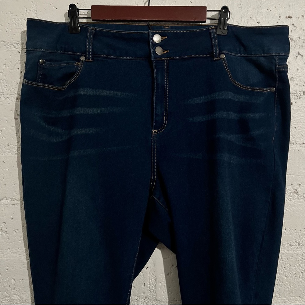 Tahari Womens Jeans 22W Blue Strtch Dark Wash Plus Ankle - Picture 5 of 11